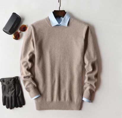 Jasper | Stijlvolle herentrui van kasjmier in de kleur Beige voor heren in Heritage stijl ideaal voor de herfst.