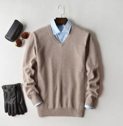 Jasper | Stijlvolle herentrui van kasjmier in de kleur Zwart voor heren in Heritage stijl ideaal voor de herfst.