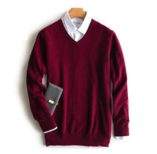 Jasper | Stijlvolle herentrui van kasjmier in de kleur Rood voor heren in Heritage stijl ideaal voor de herfst.