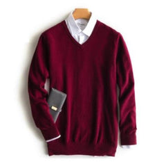 Jasper | Stijlvolle herentrui van kasjmier in de kleur Rood voor heren in Heritage stijl ideaal voor de herfst.