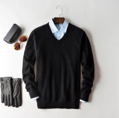 Jasper | Stijlvolle herentrui van kasjmier in de kleur Zwart voor heren in Heritage stijl ideaal voor de herfst.