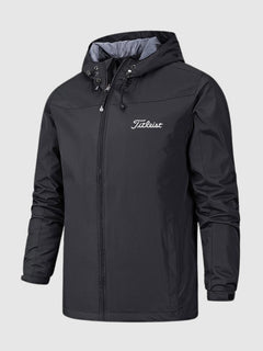 Jasper | Waterdichte fit fleece jas voor heren in de kleur Zwart voor heren in Outdoor stijl geschikt voor alle seizoenen.