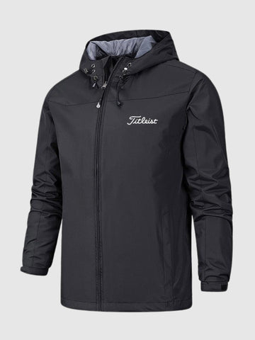 Jasper | Waterdichte fit fleece jas voor heren in de kleur Zwart voor heren in Outdoor stijl geschikt voor alle seizoenen.