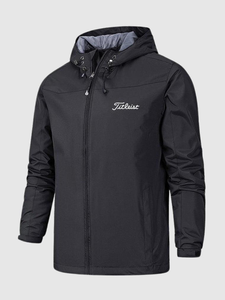 Jasper | Waterdichte fit fleece jas voor heren in de kleur Zwart voor heren in Outdoor stijl geschikt voor alle seizoenen.