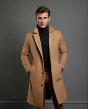 Jasper | Wollen herenjas van hoge kwaliteit in de kleur Khaki voor heren in Heritage stijl ideaal voor de winter