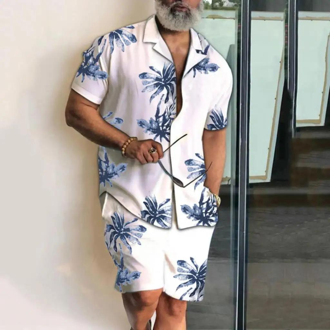 Jelle | Oversized strand heren set in de kleur Wit voor heren in Beach stijl ideaal voor de zomer.