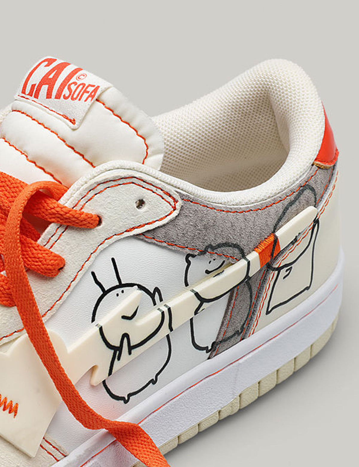Jelmer | Ademende heren sneakers in de kleur Oranje voor heren in stijl geschikt voor alle seizoenen.