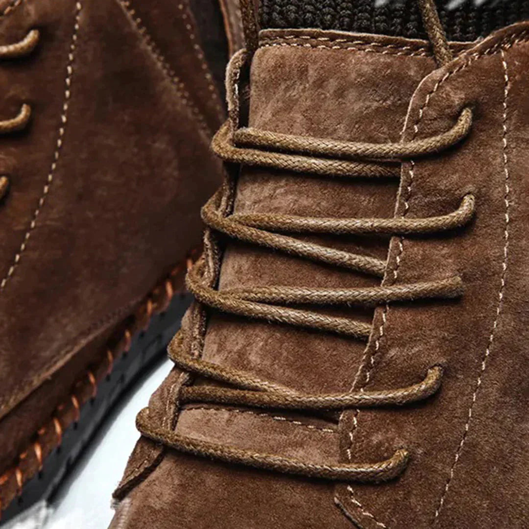 Jered | Stijlvolle leren laarzen in de kleur Bruin voor heren in stijl ideaal voor de herfst.