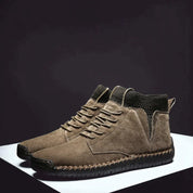 Jered | Stijlvolle leren laarzen in de kleur Khaki voor heren in stijl ideaal voor de herfst.