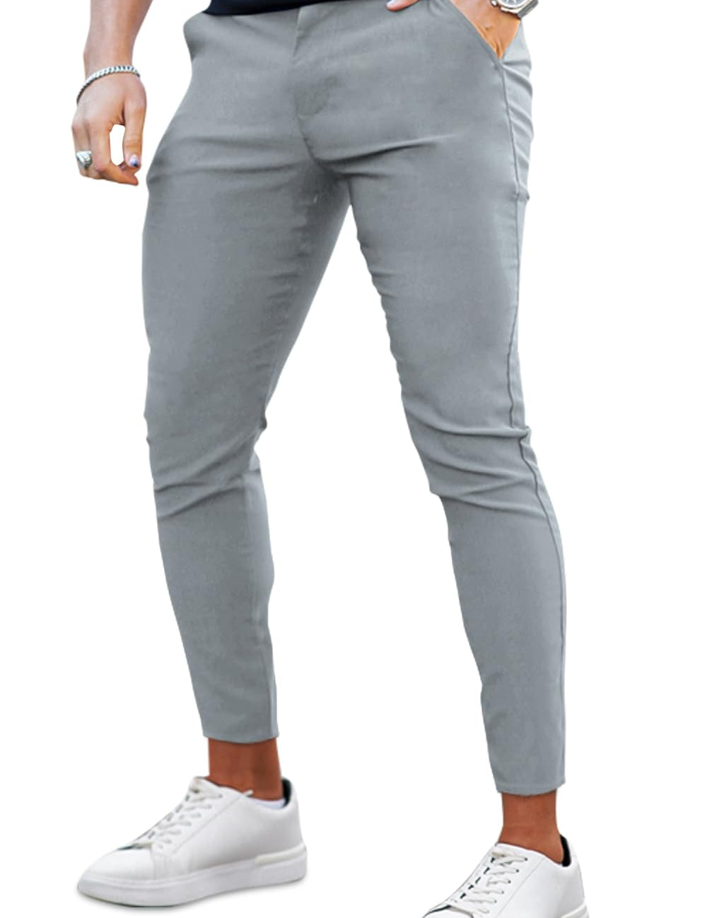 Jeroen | Casual herenjeans in verschillende kleuren in de kleur Grijs voor heren in stijl geschikt voor alle seizoenen.