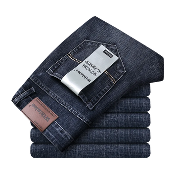 Jeroen | Klassieke rechte spijkerbroek in de kleur Donkerblauw voor heren in Heritage stijl ideaal voor de winter