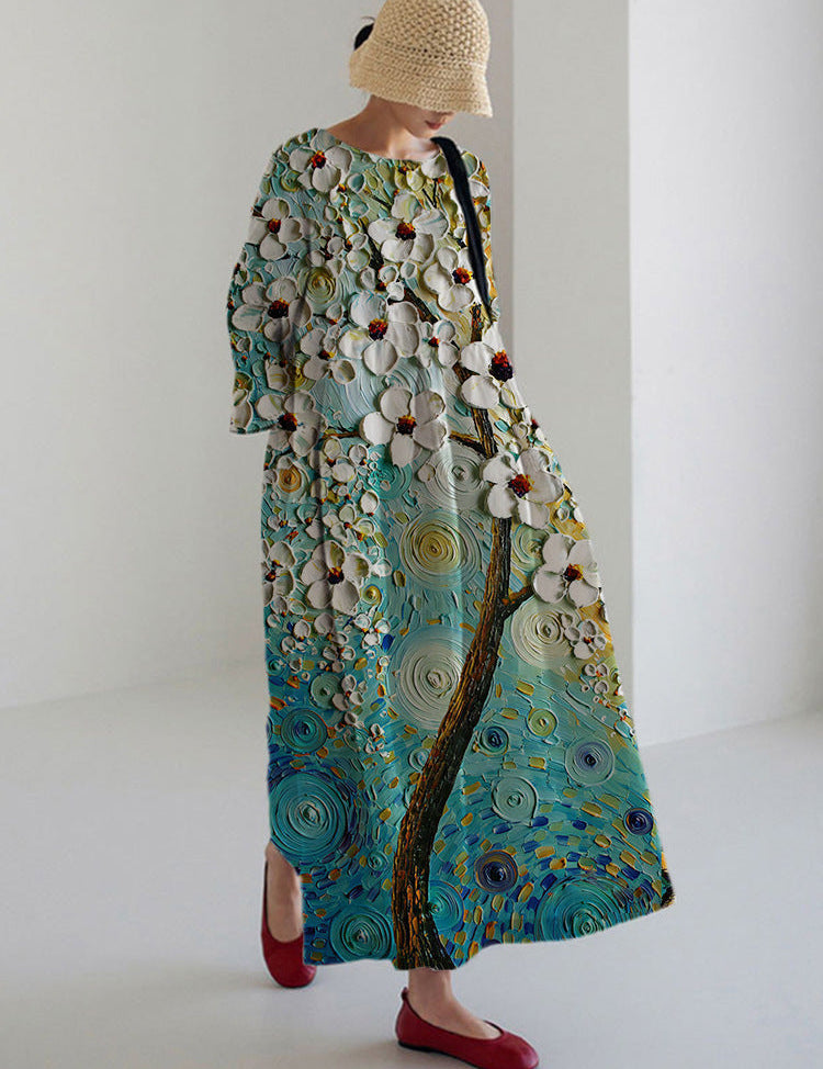 Zomerse print jurk gemaakt van hoogwaardige en comfortabele stof, perfect voor diverse zomerse gelegenheden.