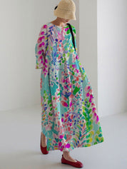 Zomerse print jurk gemaakt van hoogwaardige en comfortabele stof, perfect voor diverse zomerse gelegenheden.
