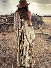 Boho bedrukte kimono strandjas - perfect voor een trendy boho-chic look en ultiem comfort tijdens warme zomerdagen.