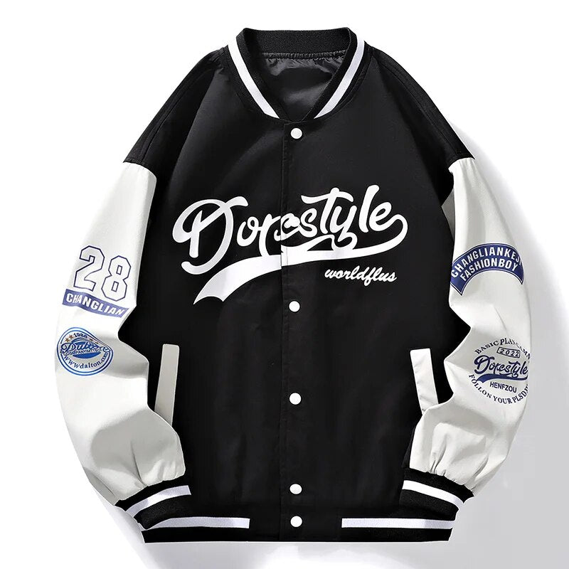 Jochem | Trendy baseball jack in de kleur Zwart voor heren in stijl ideaal voor de herfst.
