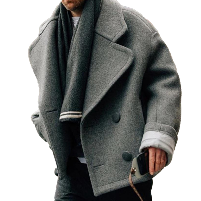 Joep | Jas Gebreid met Ruches in de kleur Donkergrijs voor heren in stijl ideaal voor de herfst.