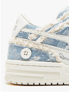 Joep | Robuuste heren sneakers met sterren in de kleur Blauw voor heren in Casual stijl geschikt voor alle seizoenen.