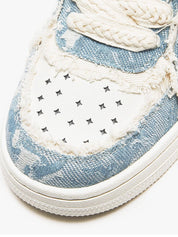 Joep | Robuuste heren sneakers met sterren in de kleur Blauw voor heren in Casual stijl geschikt voor alle seizoenen.