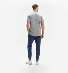 Johan | Winterse stretch broek in de kleur Lichtblauw voor heren in stijl ideaal voor de winter