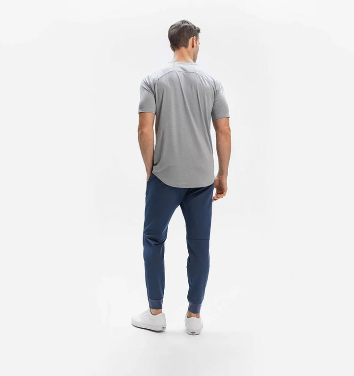 Johan | Winterse stretch broek in de kleur Lichtblauw voor heren in stijl ideaal voor de winter