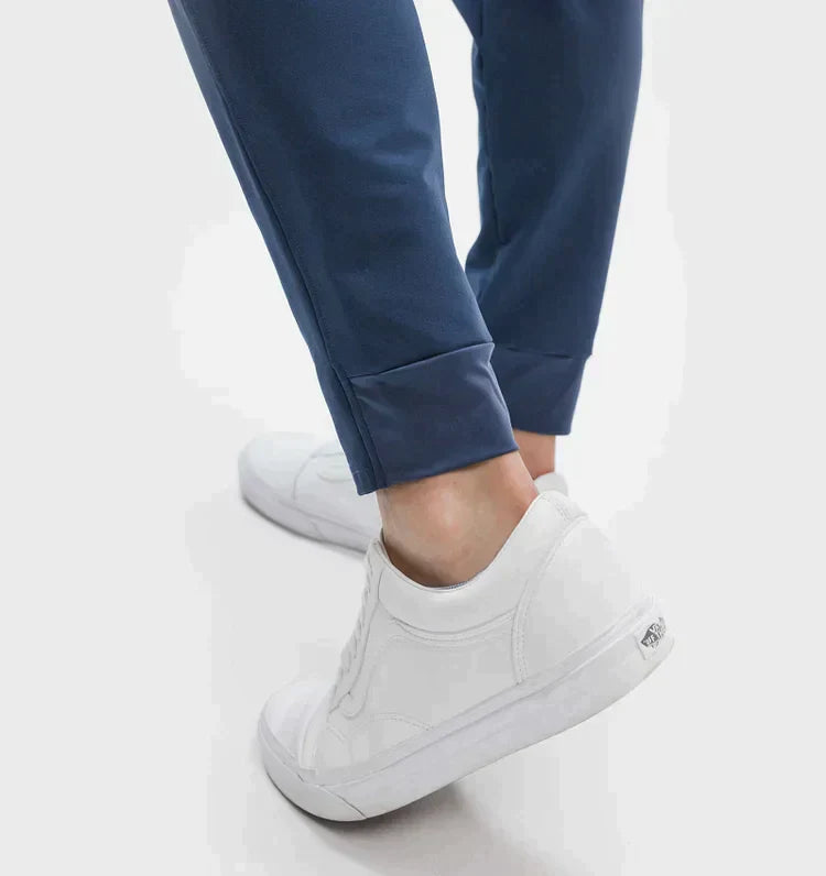 Johan | Winterse stretch broek in de kleur Lichtblauw voor heren in stijl ideaal voor de winter