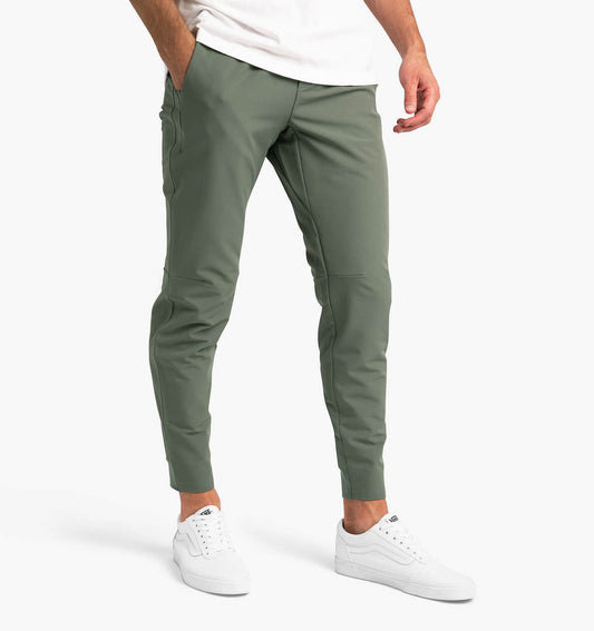 Johan | Winterse stretch broek in de kleur Groen voor heren in stijl ideaal voor de winter
