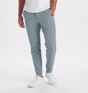 Johan | Winterse stretch broek in de kleur Lichtblauw voor heren in stijl ideaal voor de winter