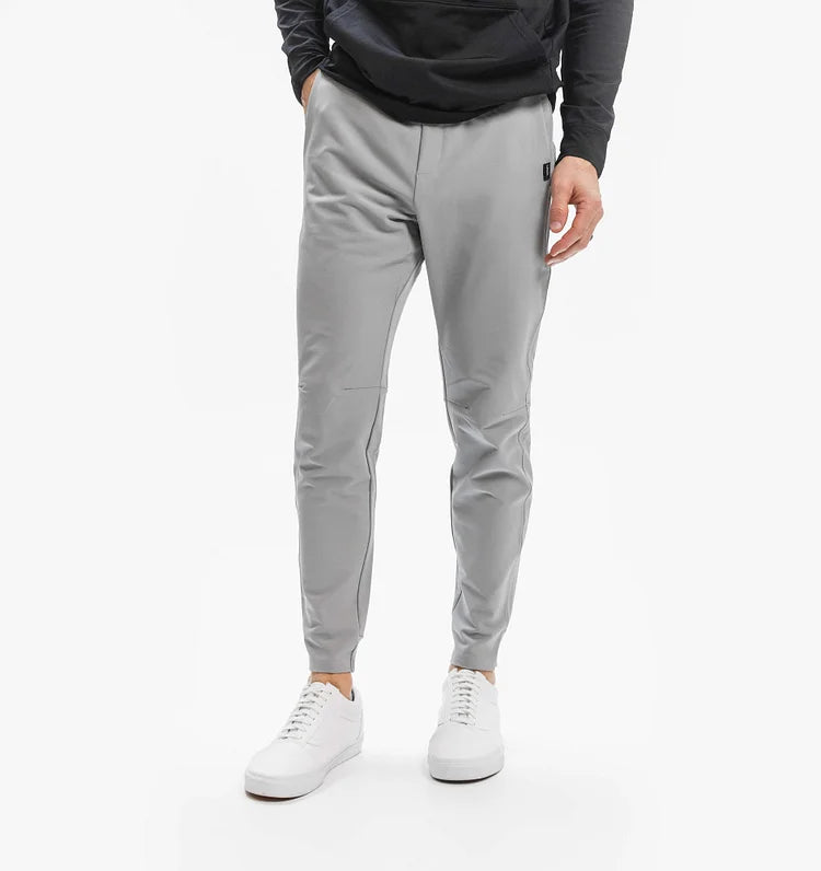 Johan | Winterse stretch broek in de kleur Lichtgrijs voor heren in stijl ideaal voor de winter
