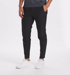 Johan | Winterse stretch broek in de kleur Zwart voor heren in stijl ideaal voor de winter