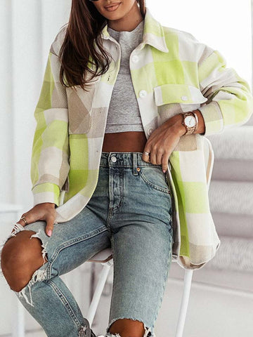 Johanne | Modieus Oversized Blouse in de kleur Groen voor dames in Streetwear stijl ideaal voor de herfst.