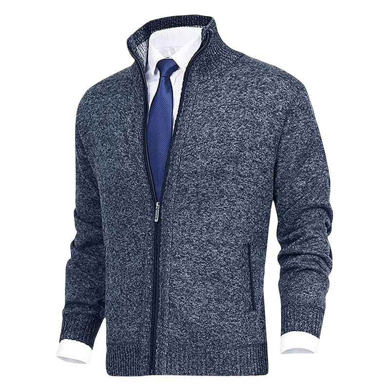 John | Elegant heren vest met rits, kraag en zakken in de kleur Beige voor heren in stijl ideaal voor de herfst.