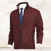 John | Elegant heren vest met rits, kraag en zakken in de kleur Beige voor heren in stijl ideaal voor de herfst.