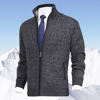 John | Elegant heren vest met rits, kraag en zakken in de kleur Donkergrijs voor heren in stijl ideaal voor de herfst.