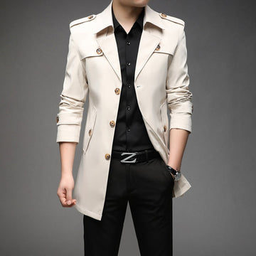 Jolle | Stijlvolle herenjas in de kleur Beige voor heren in stijl ideaal voor de herfst.