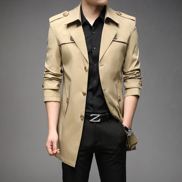Jolle | Stijlvolle herenjas in de kleur Khaki voor heren in stijl ideaal voor de herfst.