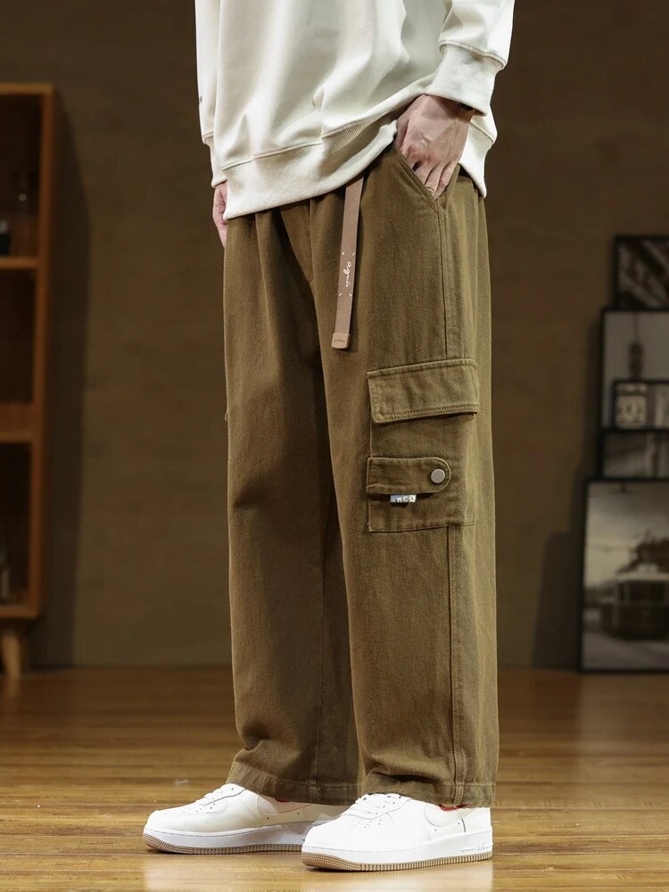Jordi | Cargo Broek voor de Herfst in de kleur Koffie voor heren in Outdoor stijl ideaal voor de herfst.