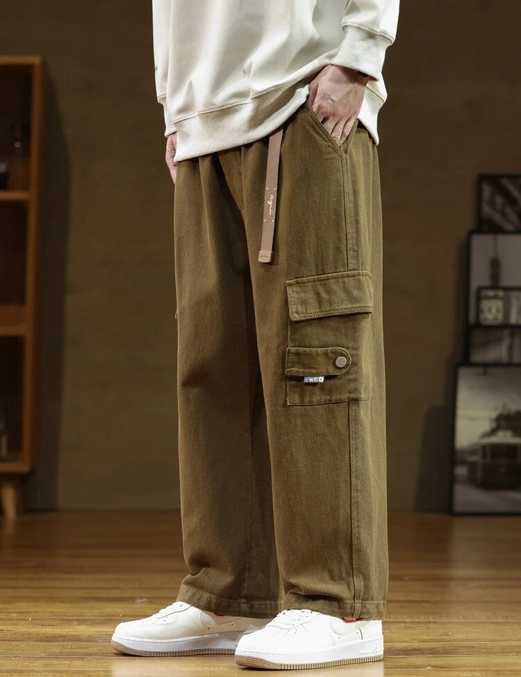 Jordi | Cargo Broek voor de Herfst in de kleur Koffie voor heren in Outdoor stijl ideaal voor de herfst.