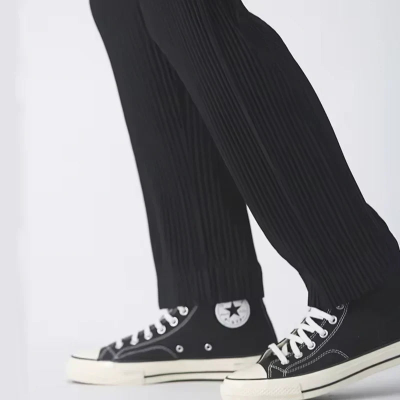 Jørgen | Geribbelde katoenen pantalon in de kleur Grijs voor heren in Streetwear stijl geschikt voor alle seizoenen.