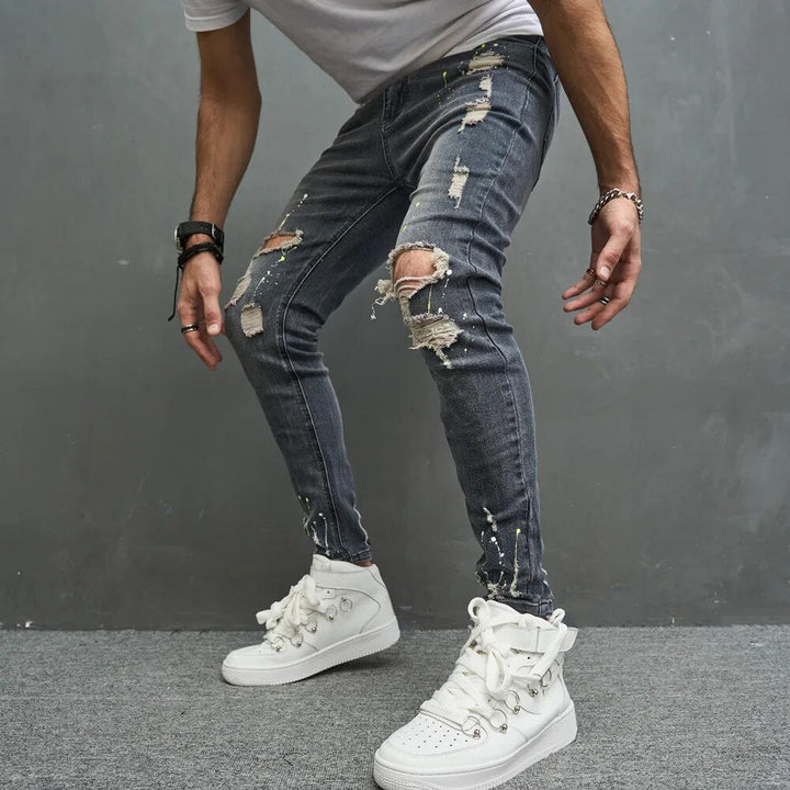 Jort | Rekbare slim fit herenbroek in de kleur Zwart voor heren in Formal stijl ideaal voor de herfst.