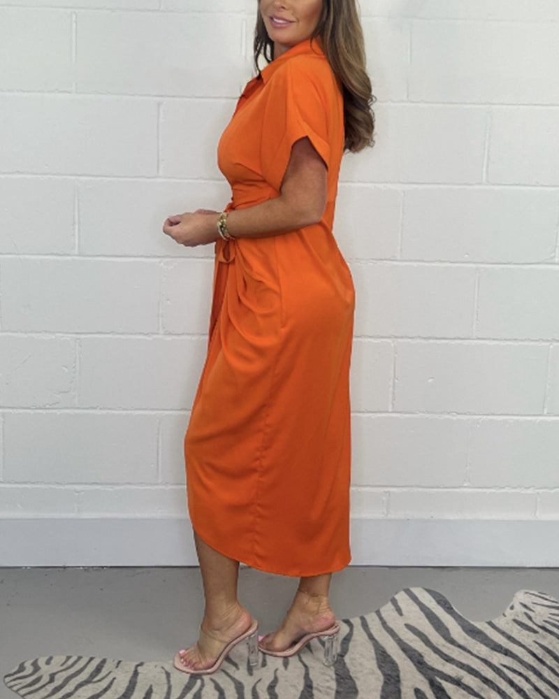 José | Elegante geplooide jurk met decolleté in de kleur Groen voor dames in stijl ideaal voor de lente.