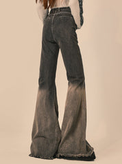 Josephine | Vintage uitlopende denim jeans voor vrouwen in de kleur Zwart voor dames in Heritage stijl geschikt voor alle seizoenen.