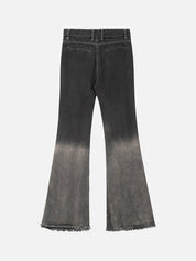 Josephine | Vintage uitlopende denim jeans voor vrouwen in de kleur Zwart voor dames in Heritage stijl geschikt voor alle seizoenen.