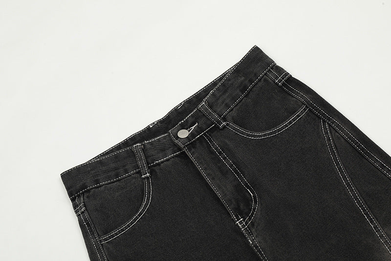 Josephine | Vintage uitlopende denim jeans voor vrouwen in de kleur Zwart voor dames in Heritage stijl geschikt voor alle seizoenen.