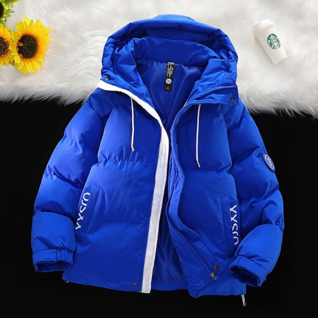 Joshua | Moderne herenjas in de kleur Blauw voor heren in Outdoor stijl geschikt voor alle seizoenen.