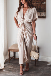 Julia | Stijlvolle avondjurk in de kleur Goud voor dames in Party stijl ideaal voor de zomer.