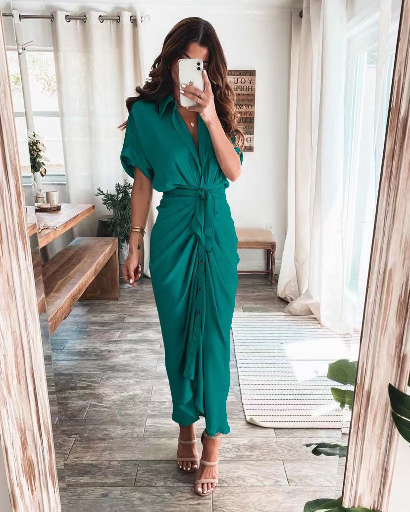 Julia | Stijlvolle avondjurk in de kleur Donkergroen voor dames in Party stijl ideaal voor de zomer.