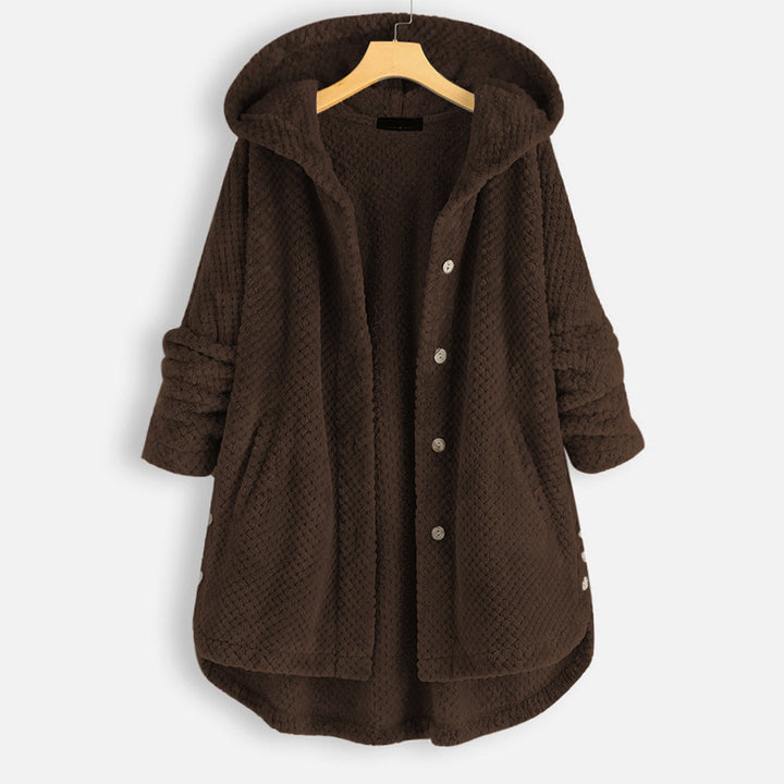 JULIAH | Stijlvol en warme vest met capuchon in de kleur Bruin voor dames in Smart-casual stijl ideaal voor de herfst.