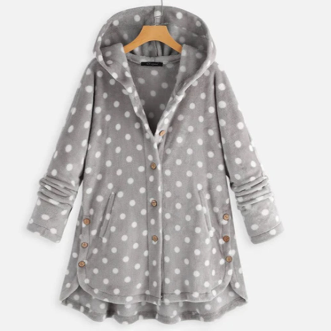 JULIAH | Stijlvol en warme vest met capuchon in de kleur Grijs voor dames in Smart-casual stijl ideaal voor de herfst.