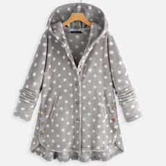 JULIAH | Stijlvol en warme vest met capuchon in de kleur Grijs voor dames in Smart-casual stijl ideaal voor de herfst.