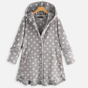JULIAH | Stijlvol en warme vest met capuchon in de kleur Grijs voor dames in Smart-casual stijl ideaal voor de herfst.